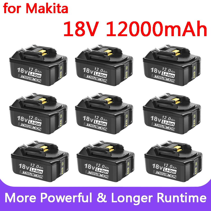New For 18V Makita Battery 12000mAh Rechargeable Power Tools with LED Li-ion Replacement LXT BL1860B BL1860 BL1850 | Электроника
