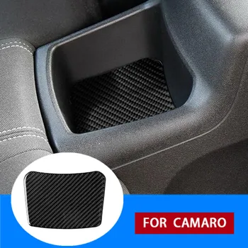 

for Chevrolet Camaro 2016 2017 2018 2019 Accessories for Camaro Stickers Carbon Fiber Car Rear Seat Storage Box Mat Trim