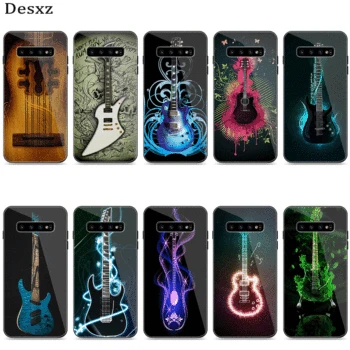 

Glass Phone Case For Samsung S7 Edge S8 S9 S10 Plus A51 A71 S20 Plus Ultta A60 A70 Cover Guitar Strings Music