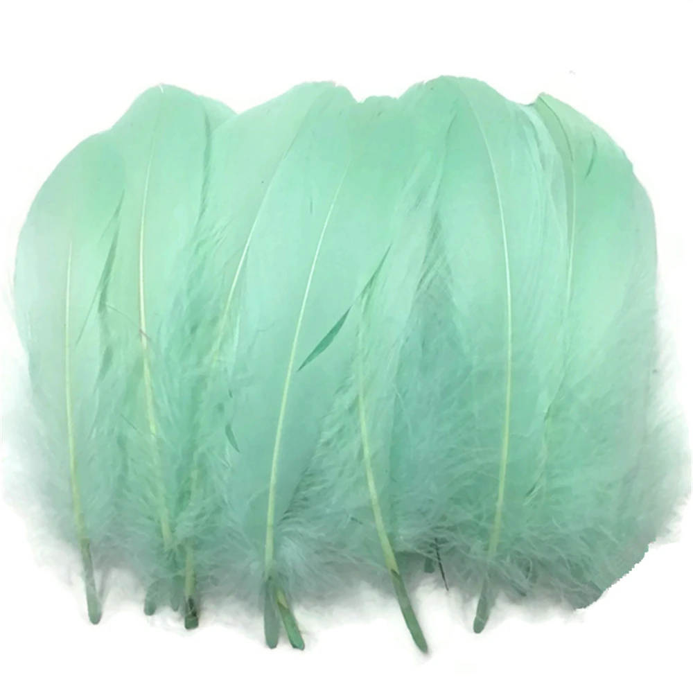 Peppermint Green Goose Nagoire Feathers for Crafts and Decoration