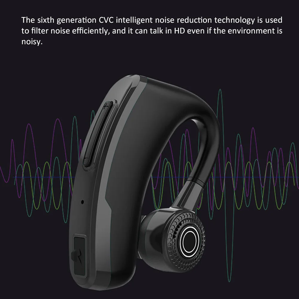 V10 бизнес Bluetooth наушники Быстрая зарядка драйвер Handsfree наушники с микрофоном Голосовая команда Шумоподавление для всех телефонов