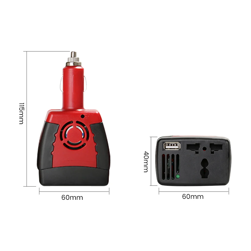 Автомобильный инвертор AOSHIKE USB 2.1A 75 Вт 150 DC 12 В AC 220 110 конвертер адаптер с