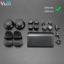 YuXi – jeu de 16 boutons en option, pour Sony Playstation Dualshock 4 PS4, capuchons de Joystick L1 L2 R1 R2, boutons d-pad
