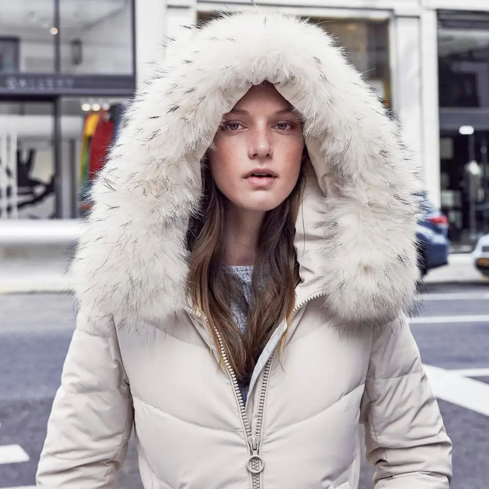 doudoune femme avec vrai fourrure