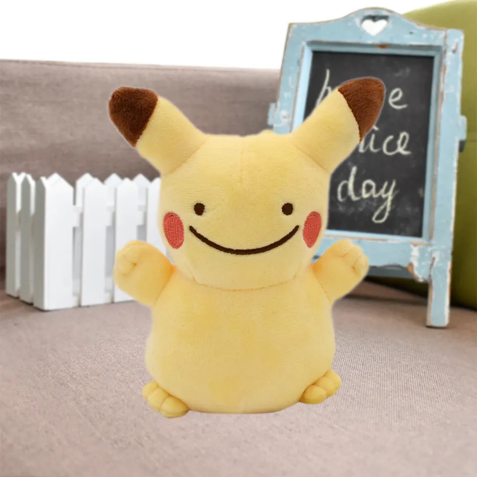 17 см японская аниме Кукла драконит плюшевые игрушки Peluche куклы мягкие животные сидящие Куклы Kawaii желтый милый Рождественский festy - Цвет: Pikachu