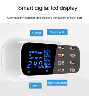 

8 usb multiple charger HUB Quick Charge Portable Usb Wall Charger for Iphone x Fast Charging Dock Station EU US UK Plug