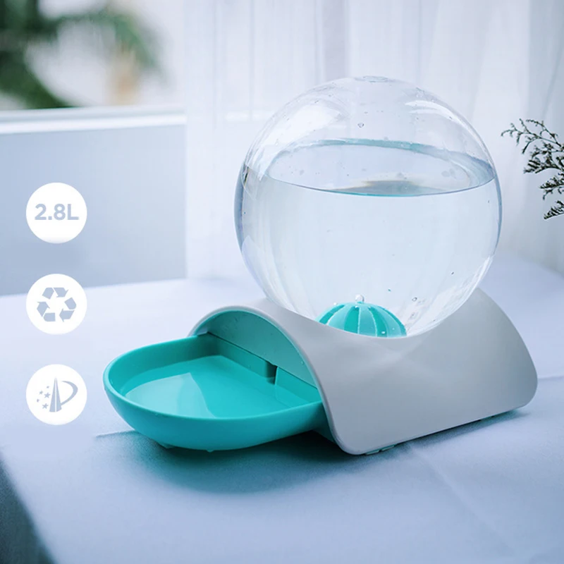 Автоматическая поилка для кошек и собак кормушка с пузырьками емкость 2 8 л