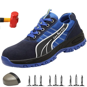 

High Quality Steel Toe Cap Non-slip Men's Boots Smash-proof Stab-resistant Solid Bottom Safety Shoes Suede Winter Work Shoes