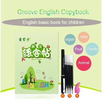 

2pcs/lot Kids Beginners Italic English Calligraphy Copybook Children Exercises Calligraphy Word Book Children's Stationery Gifts