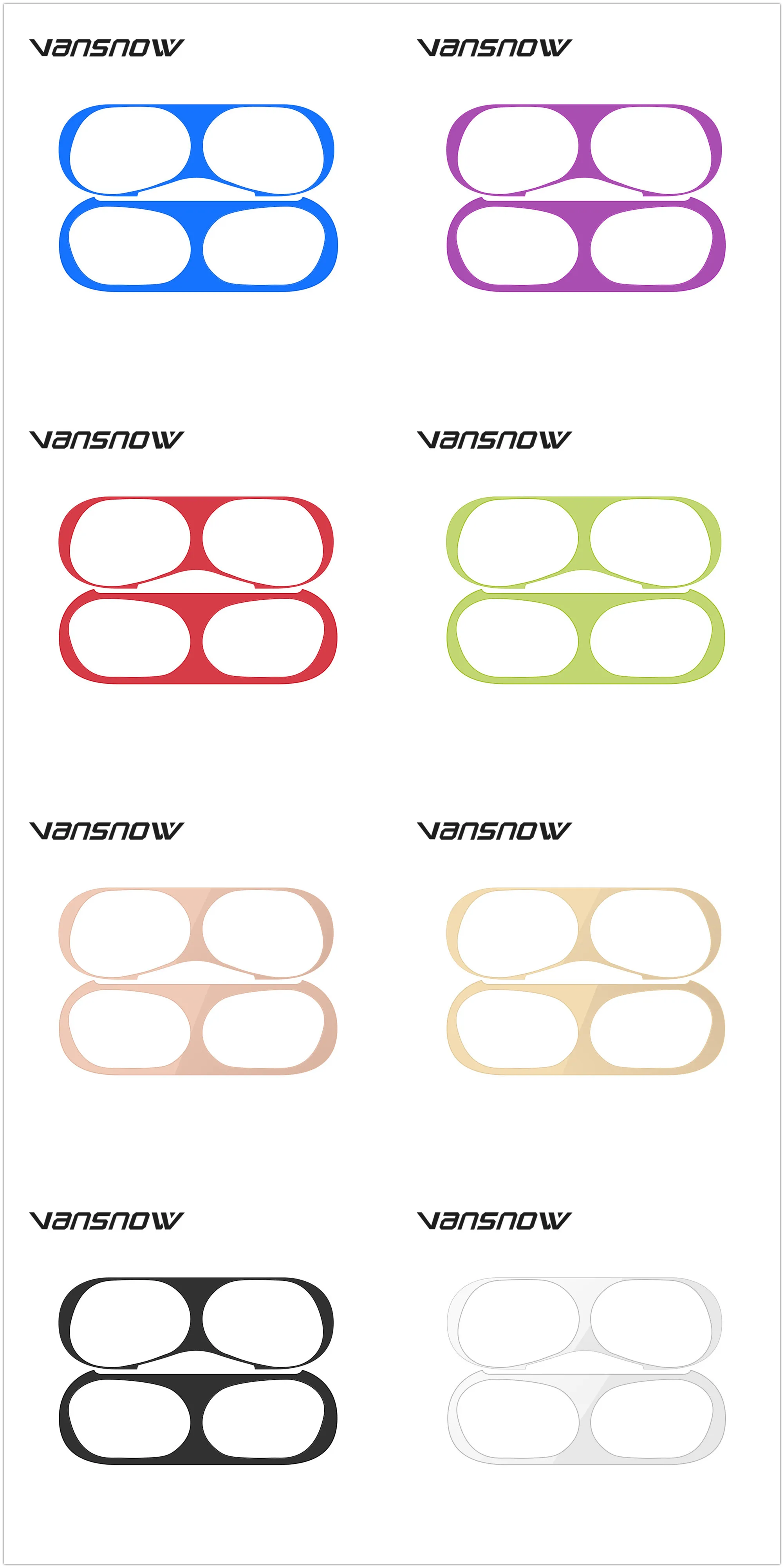 Высококачественный блестящий металл, цветная Защитная Наклейка для Airpods Pro, чехол TWS, Bluetooth наушники для Airpods, чехол, аксессуары