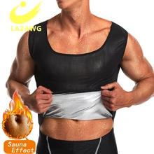 LAZAWG Men Waist Trainer Vest Slimming Sauna Heat Fitness Suit Corset Mens Body Shaper Zipper Tank Top Weight Loss Workout Shirt