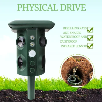

Outdoor Animal Repeller Solar Ultrasonic Repeller Vibrating Buzzer Repeller Snake Repellent Ultrasonic Rat Mouse Repellent