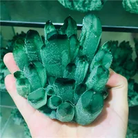 300-500g  natural green ghost quartz crystal cluster healing crystals raw gemstone specimen for home&office decoration fengshui 1