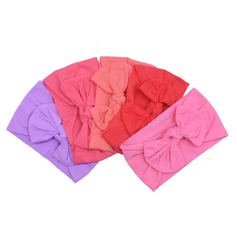 1pc Newborn Baby Headbands Headwear Baby Girl Elastic Hair Band Kids Toddler Turban Knotted Bow Hairband Shower Accessories