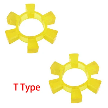 

T40 T45 T50 T55 40mm 45mm 50mm 55mm OD Yellow Polyurethane PU Elastic Gasket Flexible Spider Jaw Coupling Buffer Coupler Damper