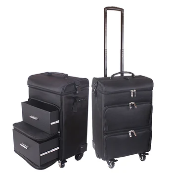 

Women Trolley Cosmetic case/bag Rolling Luggage bag on wheels,ladies Nails Makeup Toolbox,Beauty Tattoo Salons Trolley Suitcase