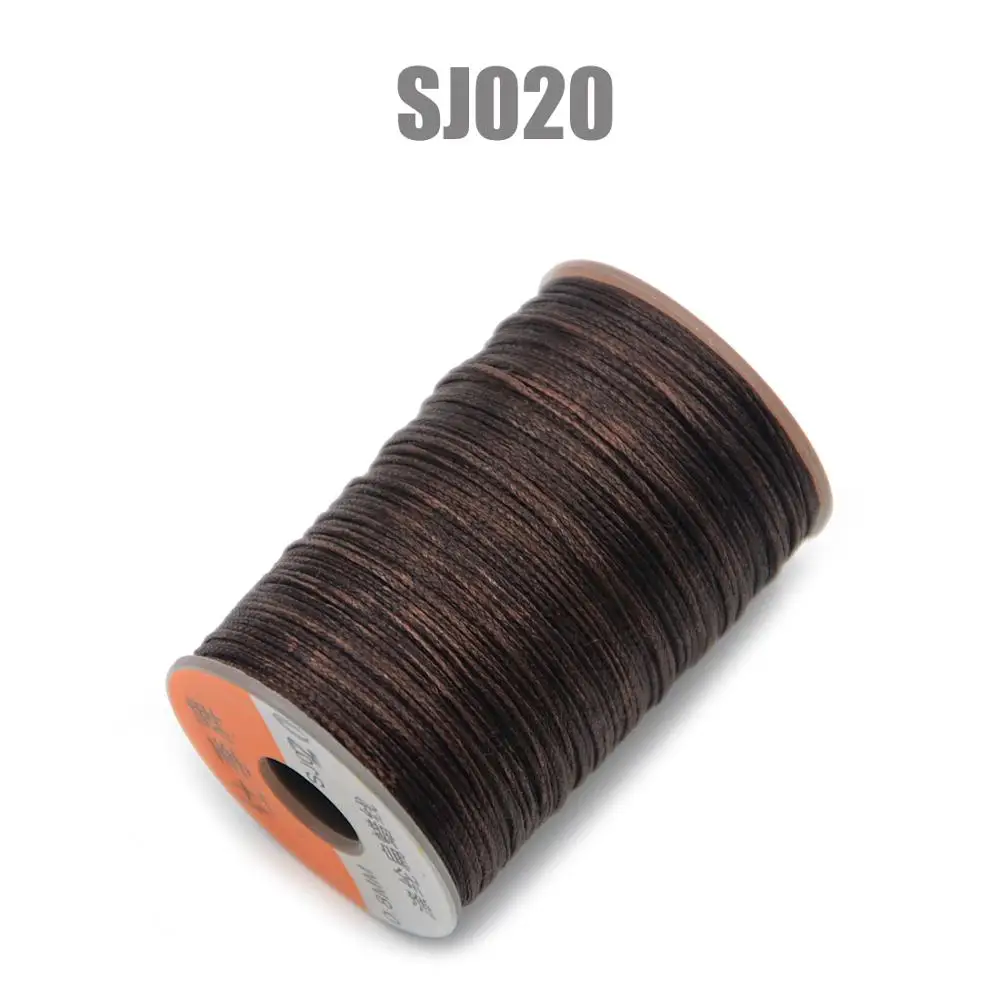 150D 0,8 мм 100 м вощеная нить шнур для DIY инструмент для рукоделия ручная строчка нить плоская Вощеная швейная линия одежда обувь Кожа - Цвет: SJ020
