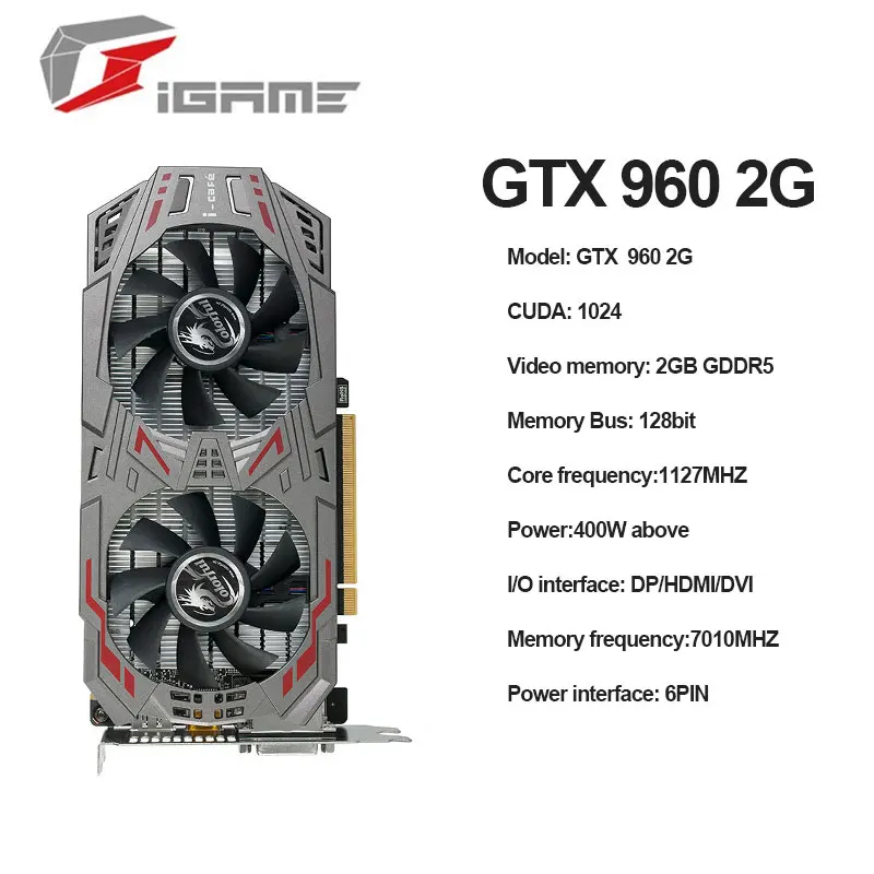 video card for gaming pc GTX 950 2G And GTX960 2G 4G Independent Display Desktop Computer Eating Chicken Game Graphics Card 128bit GDDR5 With DP+HD+DVI graphics cards computer Graphics Cards