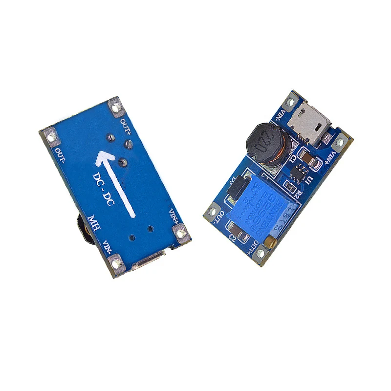 MT3608 DC-DC Adjustable Boost Module Output 28V 2A Step Up Converter Booster With MICRO USB 2V-24V to 5V 9V 12V 28V