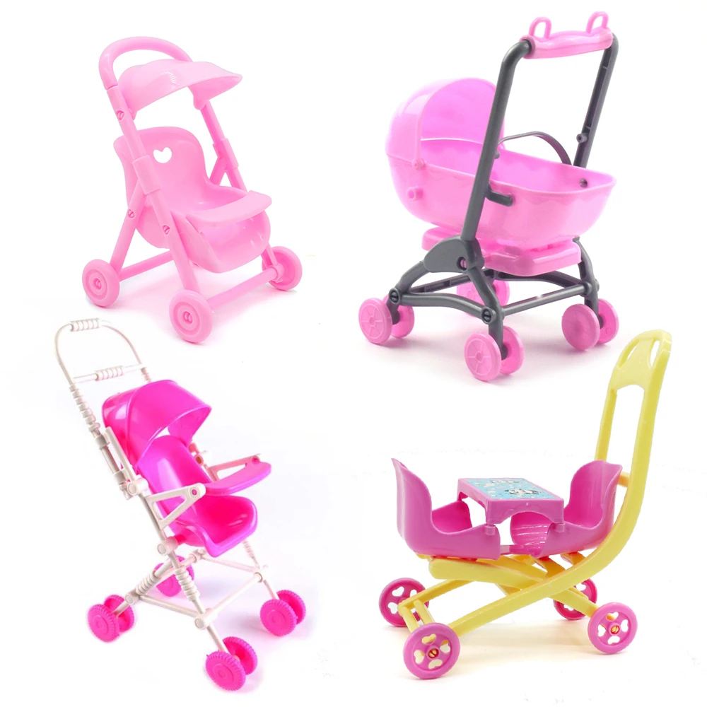 Poussette De Bebe Pour Poupees Maison De Poupee Accessoires De Meubles Chariot Pour Bebe Modele De Pepiniere Jouets De Jeu Aliexpress