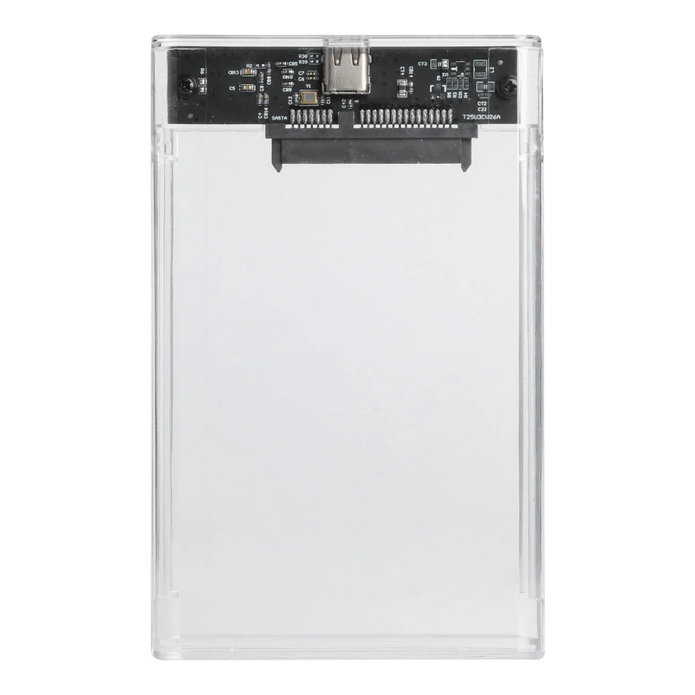 VKTECH USB 3 1 Type C мобильный жесткий диск коробка 8 ТБ прозрачный 2 5 дюймов SATA HDD SSD