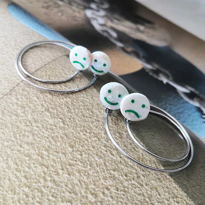 Уникальный Смешной клоун плачет серьги смайлики модные леггинсы для диких