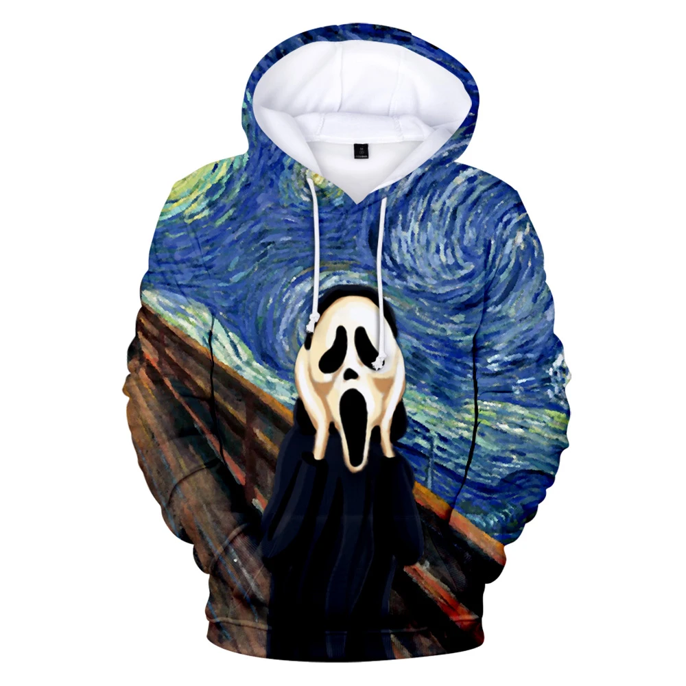 New 2019 Mens 3D Sweatshirt Men And Women Autumn/Winter Fashion World famous painting art  Printed Hoodies Brand Clothing 4XL