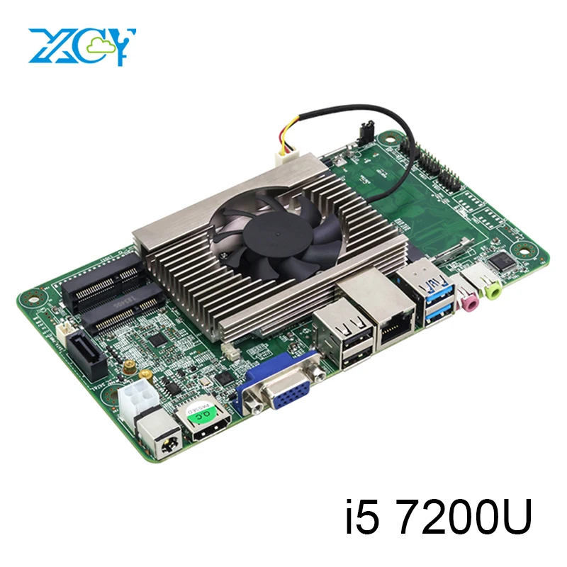 ^Cheap XCY Motherboard Mini DDR4 i5 7200U Mini ITX Mainboard HDMI VGA USB2.0 USB3.0 mSATA SATA socket Mini PCI-E Brand NEW board