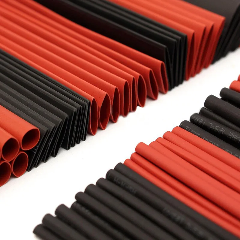 127pcs, Red Black Two-tone Environmental Protection Heat Shrink Bushing Group Combine