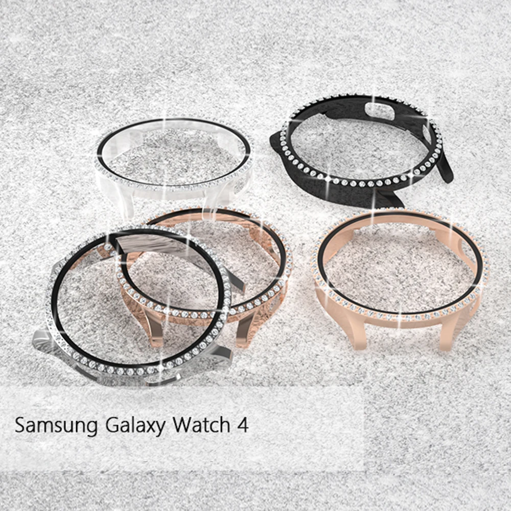 Screen Protector Case For Samsung Galaxy Watch 4, Shock-Proof Bumper Crystal Diamond Full Cover for Galaxy Watch 4 40MM 44MM