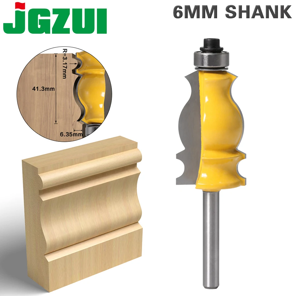  1PC 6mm Shank Architectural Cemented Carbide Molding Router Bit Trimming Wood Milling Cutter for Wo