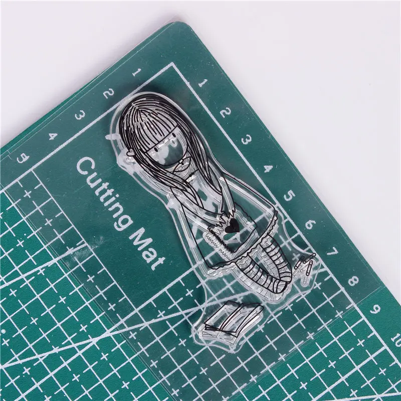 Милые девушки прозрачный чистый силикон штамп/печать для DIY Скрапбукинг/фотоальбом декоративный прозрачный наборы штампов - Цвет: 12