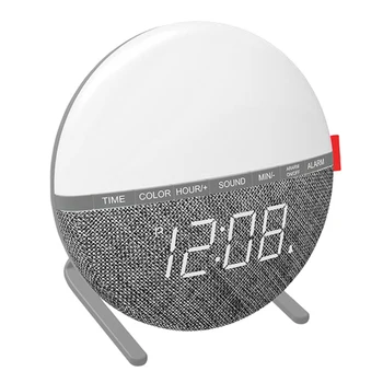 

Sound Machine Alarm Clock Night Light Lamp Wind Down Gentle Wake Up Decor