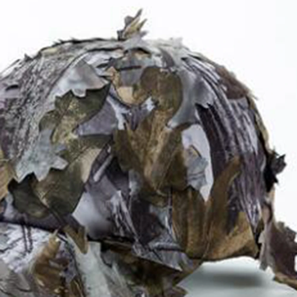 KLV 3D унисекс Камуфляжный бионический шляпа из кусочков Охоты Джунгли лесная Рыбалка Камуфляж снайперская Кепка лучника Регулируемая бейсболка