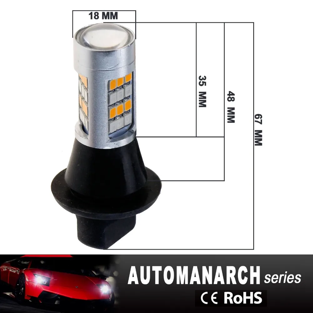 CARLITS 2 шт. T20 светодиодный 42 светильник высокой мощности дневной ходовой светильник+ сигнал поворота DRL двойной режим 1156 T20 7440 WY21W светодиодный ходовой светильник CJ