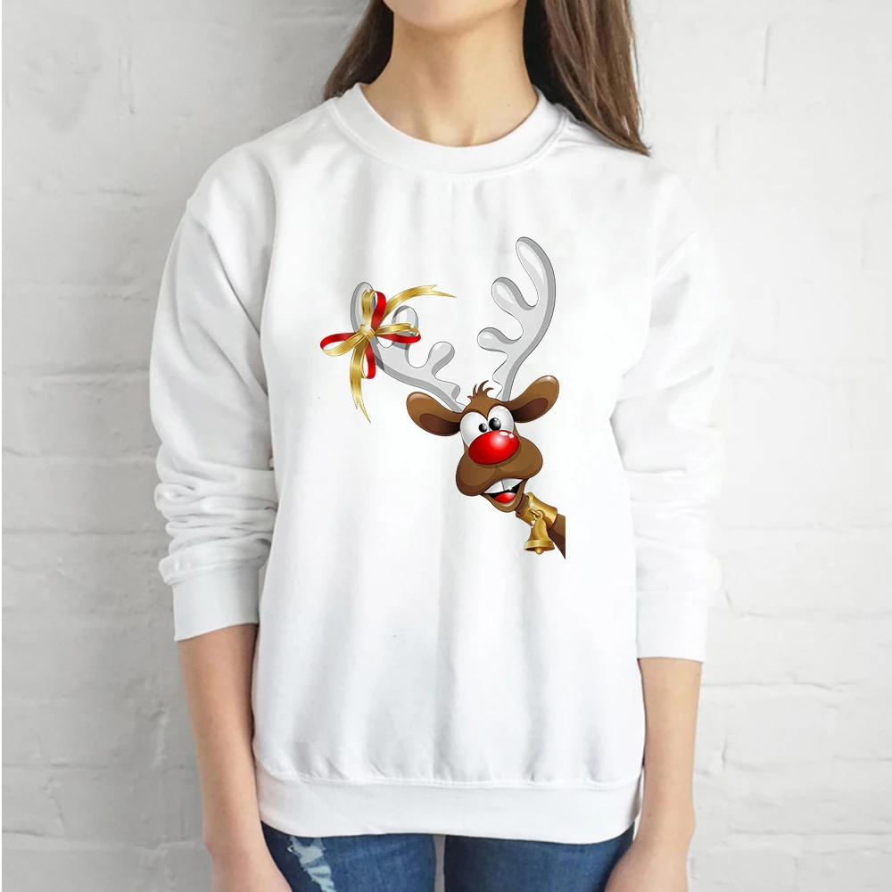 

Round Neck Style Streetwear Woman Santa Claus Christmas Reindeer Graphic Sweatshirts Gym Merry Christmas Fashion Women Clothes