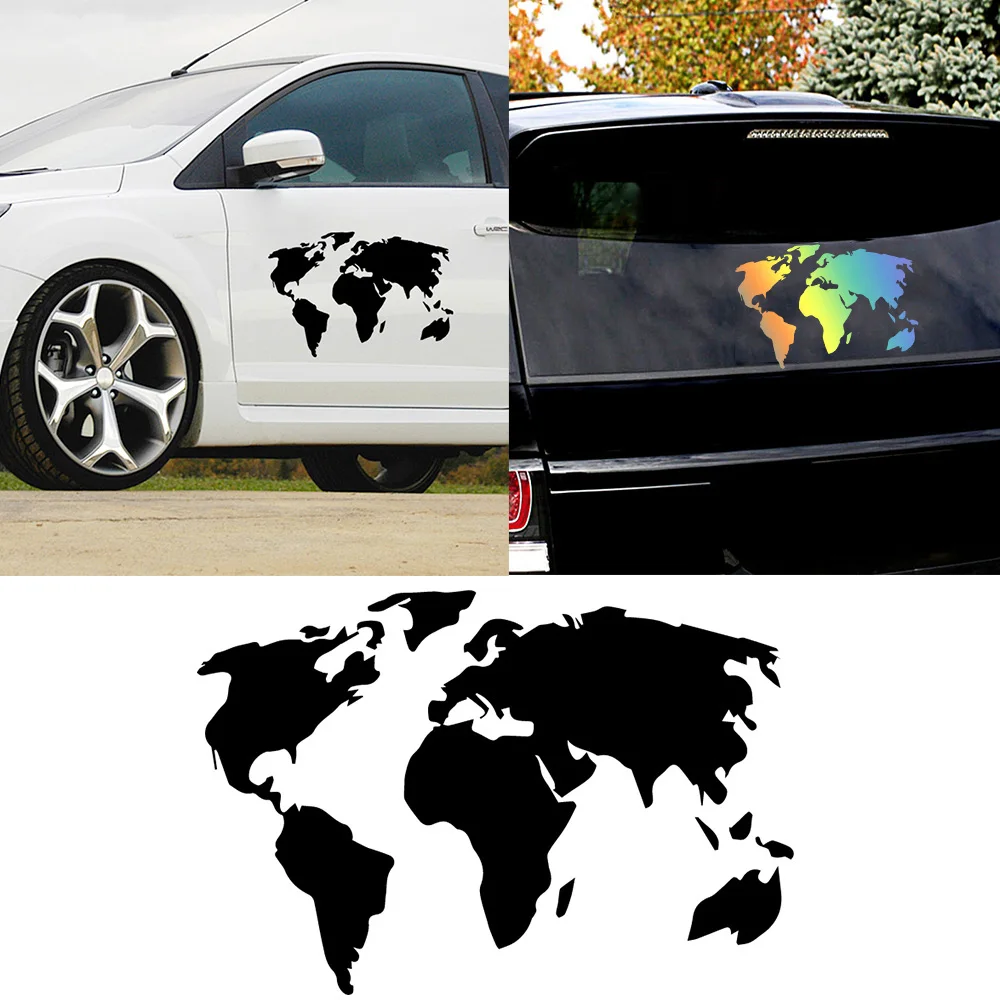 

Car sticker World Map Sticker For Car Door Decoration Stickers For Auto Wrap Vinyl Cars Decal for Window Decoration Accessories