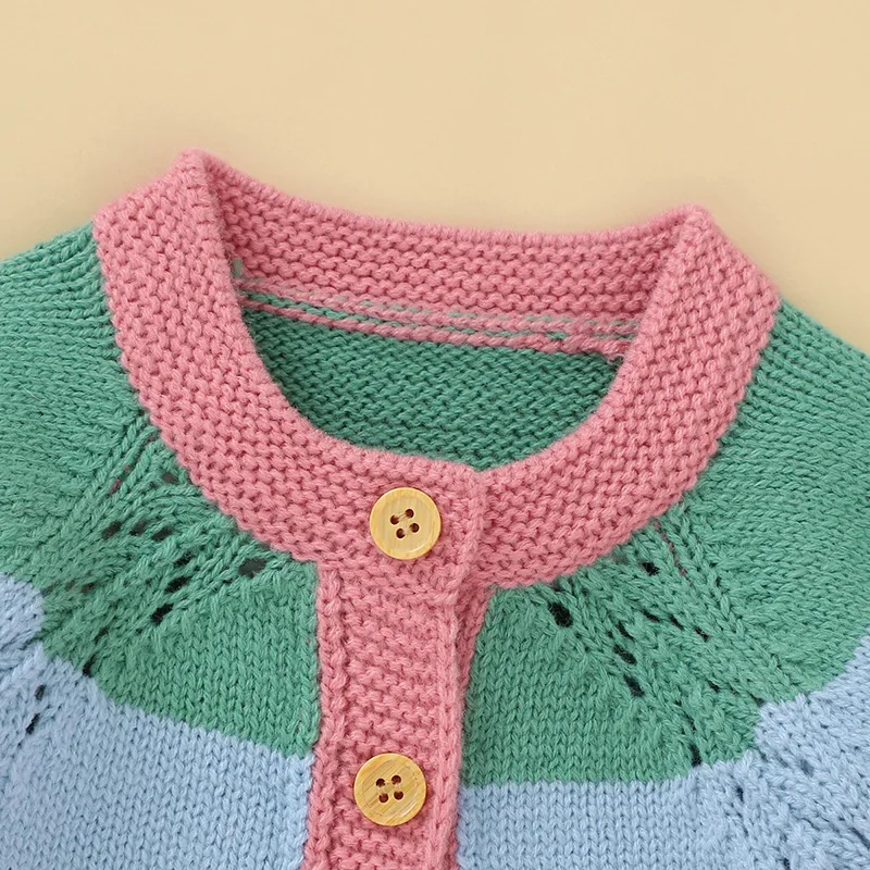 Winter Baby Sweater Kids Boys Girls Knit Cardigan Sweaters Toddler Rainbow Striped Fashion Clothing Fall Baby Cardigan23