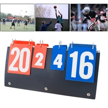 Table Tennis KLYNGTSK Score Boards Sports Foldable Sports Scoreboard Lightweight Portable Basketball Scoreboard Table Scoreboard for Football 4 Digit, Red and Blue Volleyball Basketball 