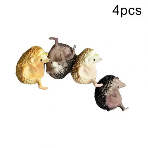 4pcs Random Color 4 шт. мини-Ежик в форме животных кукла висящая на кружке чашка обод кулон орнамент Настольный украшения для дома - Цвет: 4pcs Random Color