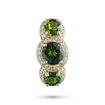 

Pendant made of yellow gold with diamond and chrome-diopside e0315pd01204520