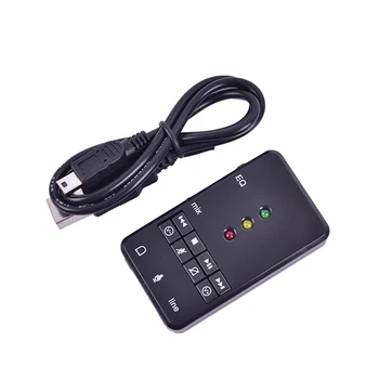 

High Quality EQ Xear 3D USB Sound Card 7.1 Channel Audio Adapter LED Indicator