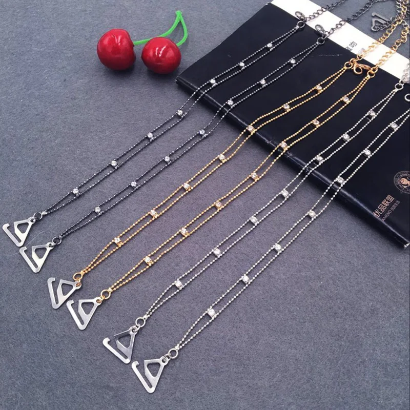 

Цепочка для бюстгальтера Женская, регулируемая, противоскользящая, с кристаллами