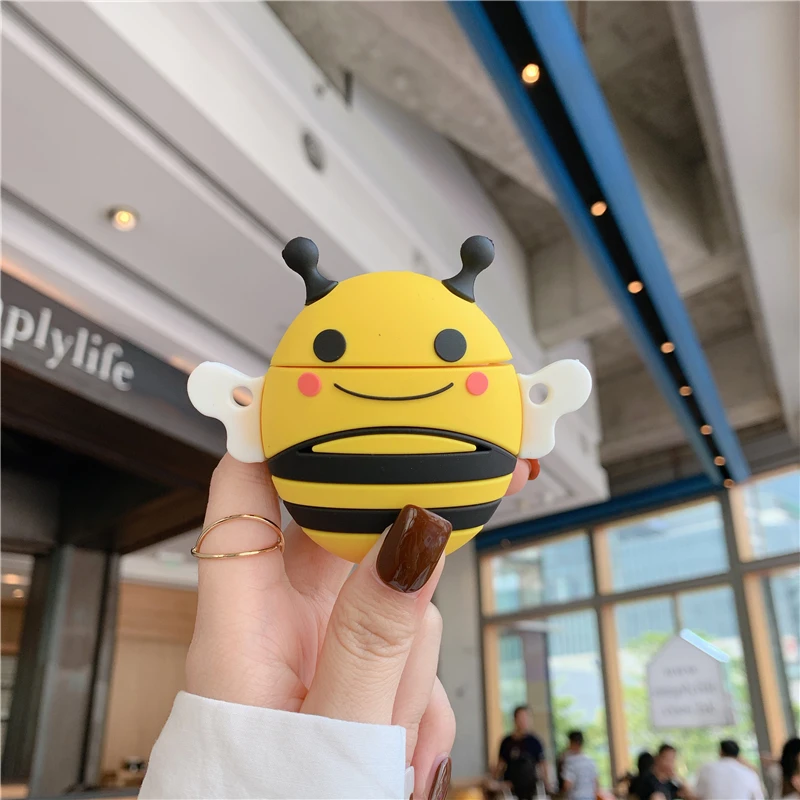 

Funny Cartoo Case For Apple Airpods 2 Accessories Cute Bluetooth Earphone Cover Cartoon Silicone Headphone Case Box For Air pods