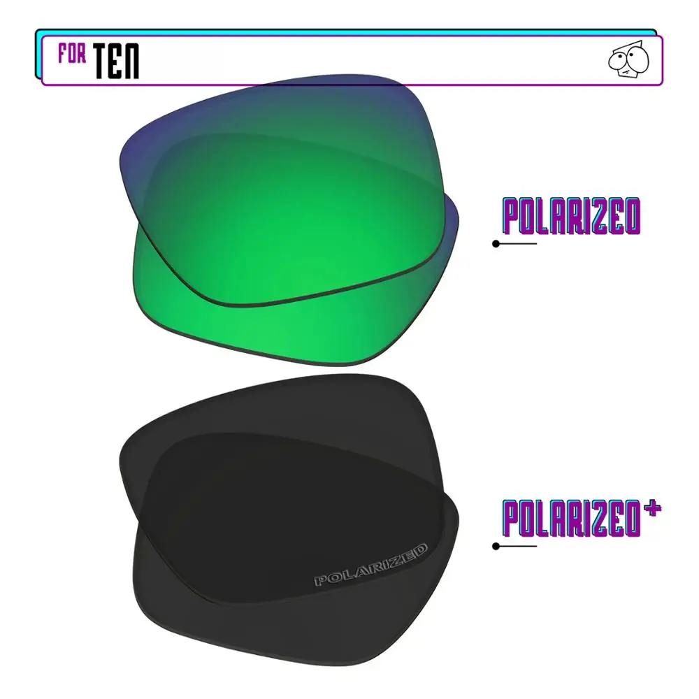 

EZReplace Polarized Replacement Lenses for - Oakley Ten Sunglasses - Black P Plus-Green P