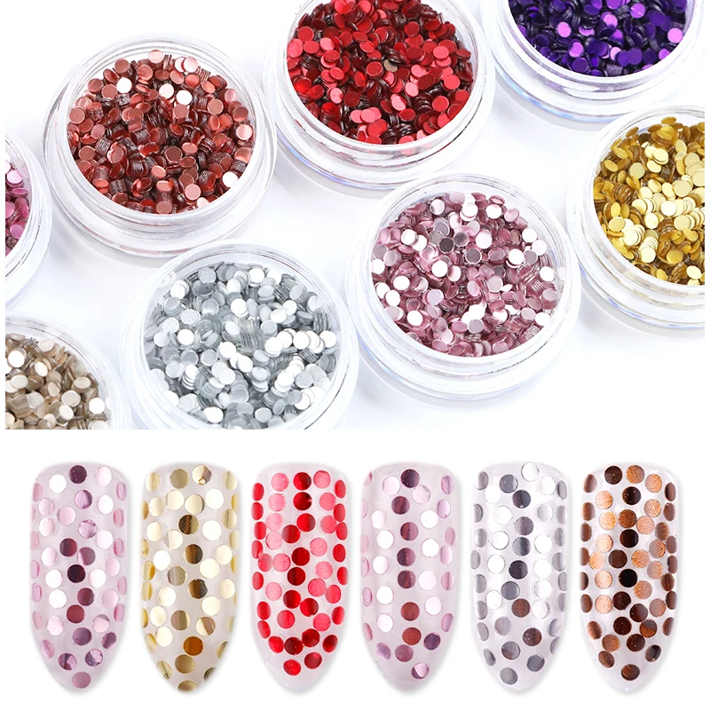 

Matte Series Nail Sequin Glitter Powder Colorful Mini Round Nails Flakies Paillette 3D DIY Nail Art Decoration Accessories