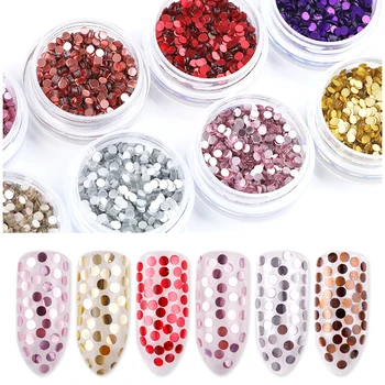 

Nail Flakies Sequins Matting Series Pallette Nail Flakes Gold Red 3D Nail Art DIY Design Decoration Tips Accessories in Box