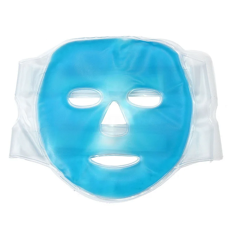 

Cold Gel Face Mask Ice Compress Blue Full Face Cooling Mask Fatigue Relief Relaxation Pad With Cold Pack Faicial