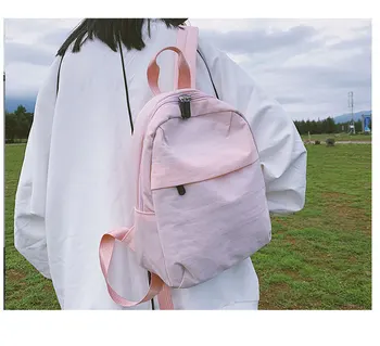 

Backpack 2020 Spring Women's Bag School Bag Multicolor White Pink Khaki Fashion&Simplicity Style Storage Free Shipping Plecak