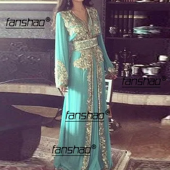 

Summer Moroccan Kaftan Turquoise Mother of the Bride Dress Evening Dress Vestido de Renda Groom Mother Formal Party Dress